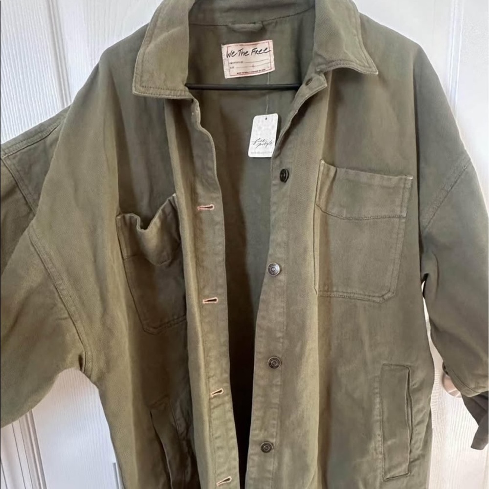 NWT Free People Green Shacket